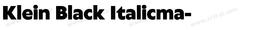 Klein Black Italicma字体转换